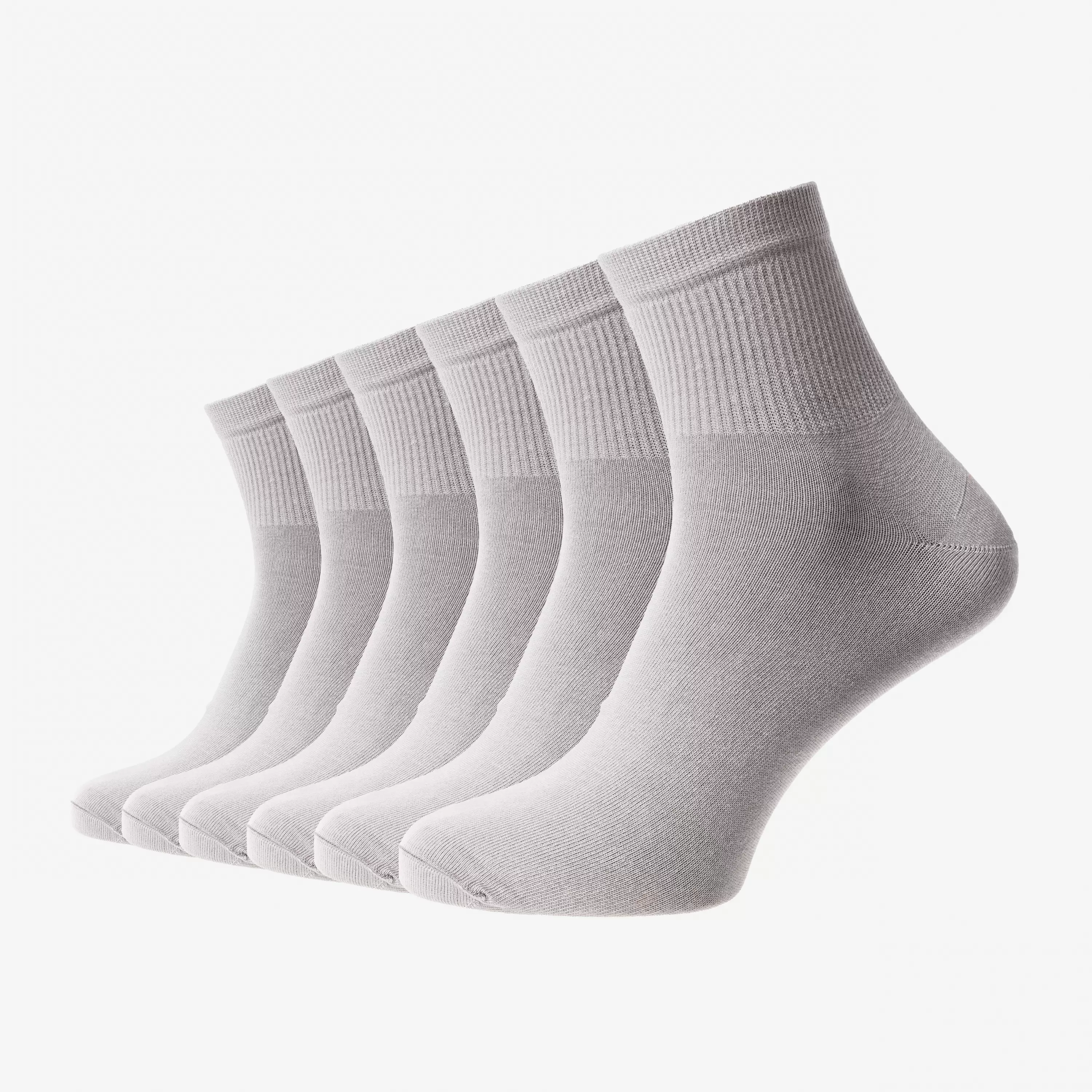 Șosete Dynamic fără model din bumbac pieptănat fără cusătură – set de 6 perechi pentru bărbați