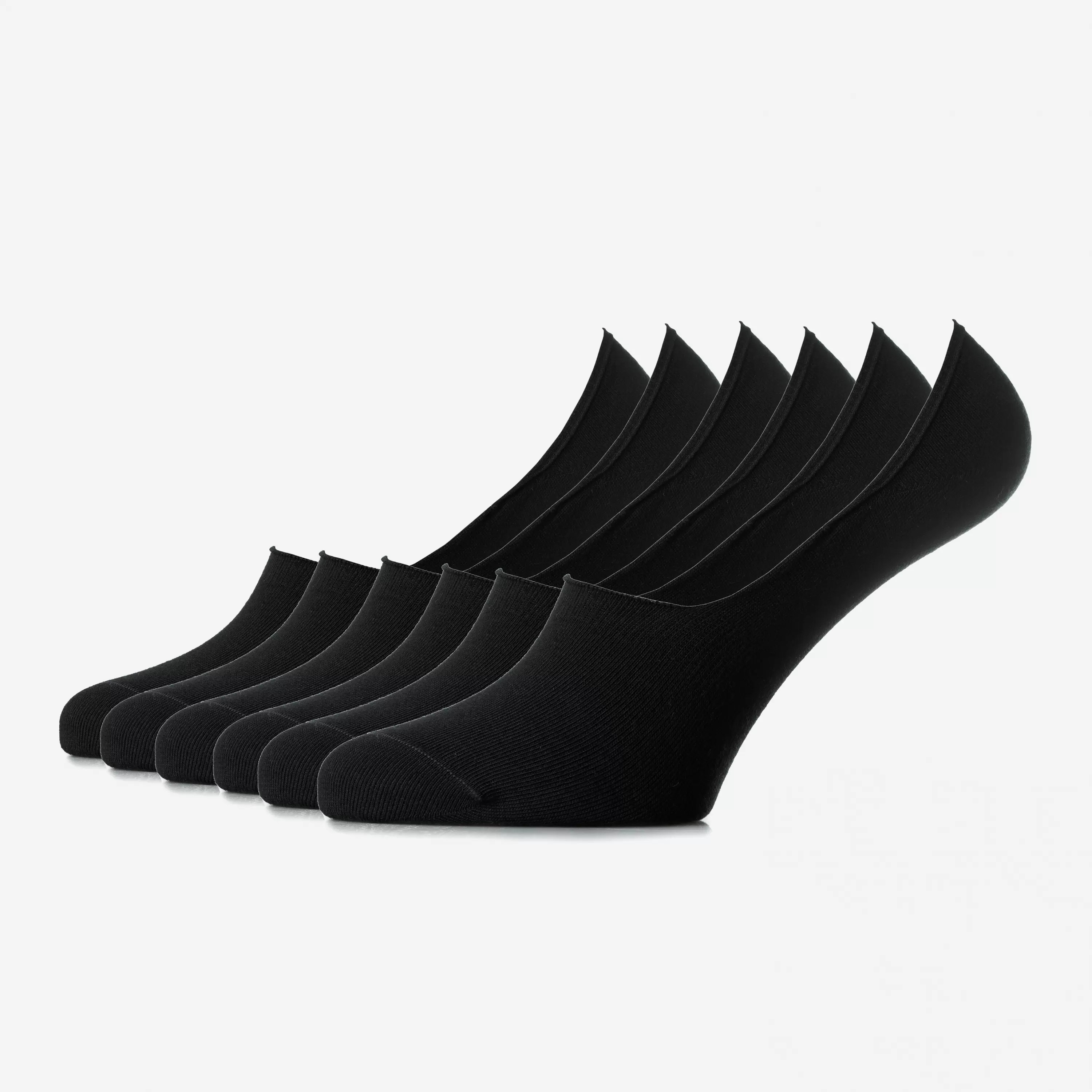 Tălpici din bumbac pieptănat fără cusătură (cu silicon la spate) - set de 6 perechi pentru femei