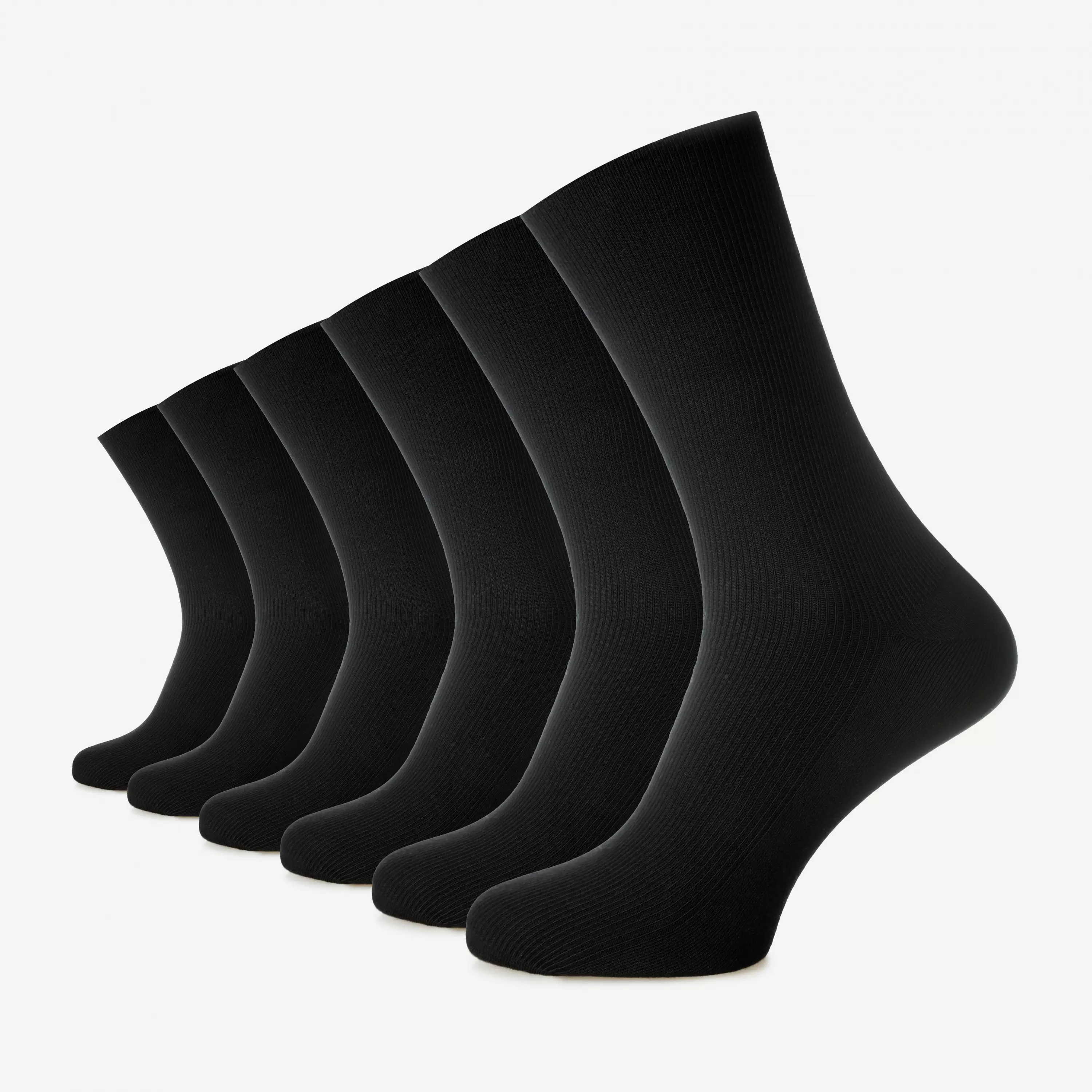 Șosetele unisex fără elastic din bumbac pieptănat fără cusătură - set de 6 perechi