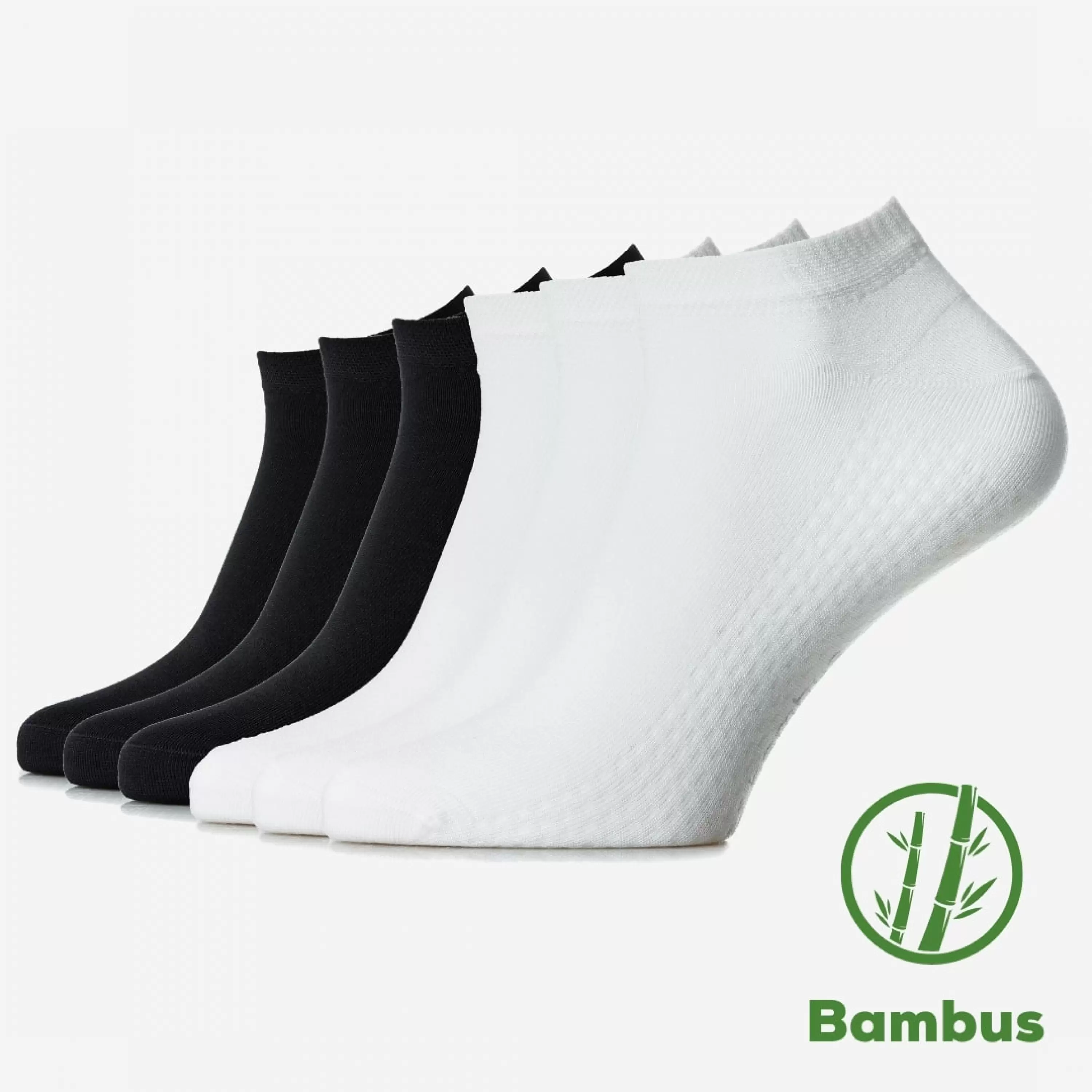 Șosete ultrascurte din bambus fără cusătură - set de 6 perechi pentru femei