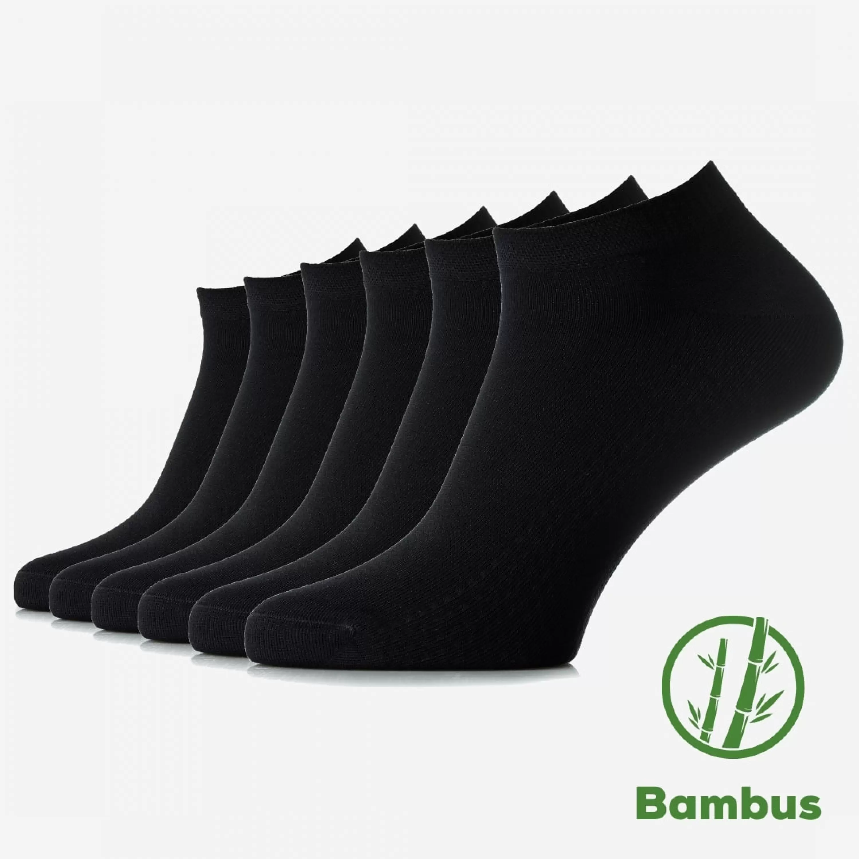 Șosete ultrascurte din bambus fără cusătură - set de 6 perechi pentru femei