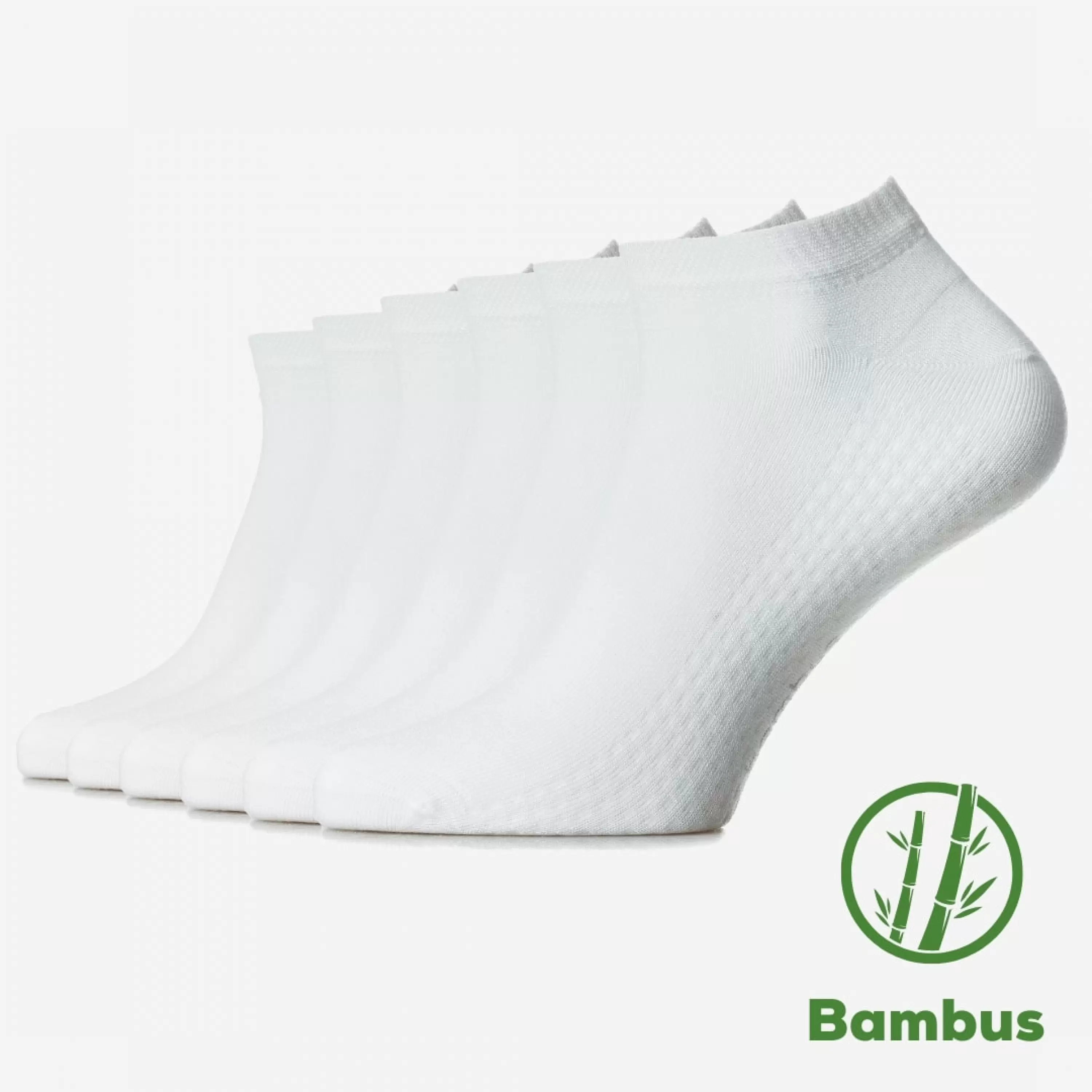 Șosete ultrascurte din bambus fără cusătură - set de 6 perechi pentru femei